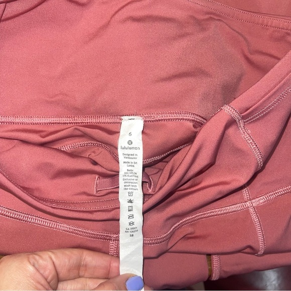 Lululemon Fast and Free High Rise Tight Leggings 25" *Cool Cherry Tint Size 6 - Picture 5 of 6